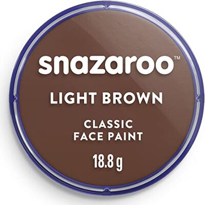 Snazaroo Ljusbrun makeup (18 ml) förpackning med 5 – klassisk ansiktsfärg, perfekt för fester, cosplay, djurevenemang, karneval, halloween och mer Snazaroo Ljusbrun makeup (18 ml) förpackning med 5 – klassisk ansiktsfärg, perfekt för fester, cosplay, djurevenemang, karneval, halloween och mer