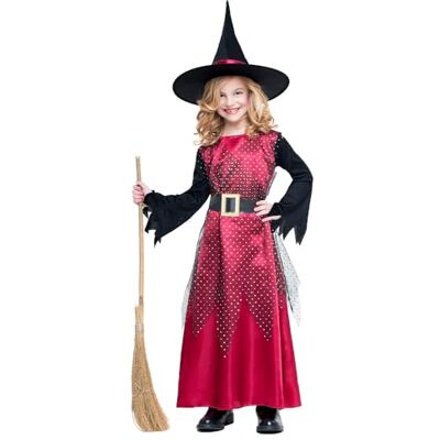 Boland – Barnkostym röd häxa, kostym för barn, karnevalkostym halloween, sagokostym Boland – Barnkostym röd häxa, kostym för barn, karnevalkostym halloween, sagokostym