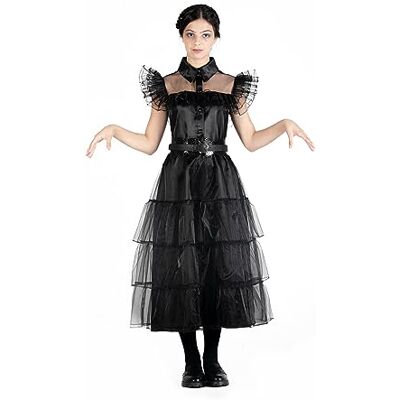 Ciao Wednesday Addams Rave'N Dance dress costume disguise fancy dress girl official Wednesday (Size 5-7 years) Ciao Wednesday Addams Rave'N Dance dress costume disguise fancy dress girl official Wednesday (Size 5-7 years)