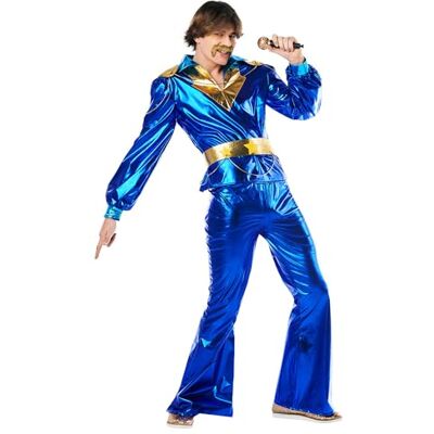 Boland – Kostym Dancing King för män, 3 delar, karnevalkostym för temafest, halloween eller karneval, sångare, superstjärna Boland – Kostym Dancing King för män, 3 delar, karnevalkostym för temafest, halloween eller karneval, sångare, superstjärna