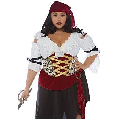 Leg Avenue Damen High Seas Wench Panamahut, (Multicolor), (Herstellergröße: 1X-2XUk 18-22) EU Leg Avenue Damen High Seas Wench Panamahut, (Multicolor), (Herstellergröße: 1X-2XUk 18-22) EU
