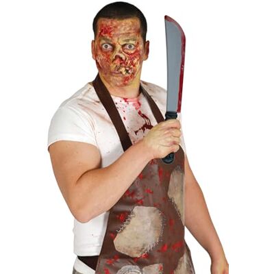 FIESTAS GUIRCA Leksaksmachete för kostym (41 cm) Liggande vitt vapen för Halloween och fester perfekt tillbehör för skräck- och karnevalskostymer alla användare grå svart FIESTAS GUIRCA Leksaksmachete för kostym (41 cm) Liggande vitt vapen för Halloween och fester perfekt tillbehör för skräck- och karnevalskostymer alla användare grå svart