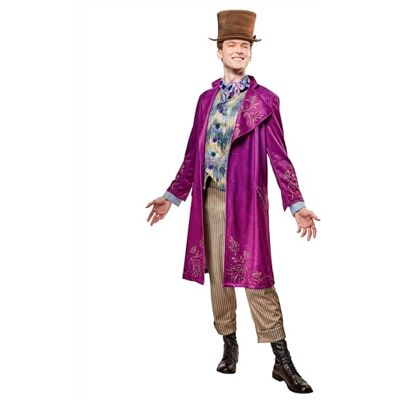 Rubie's Rubies herr film deluxe Willy Wonka kostym med hatt, Som visat, L Rubie's Rubies herr film deluxe Willy Wonka kostym med hatt, Som visat, L