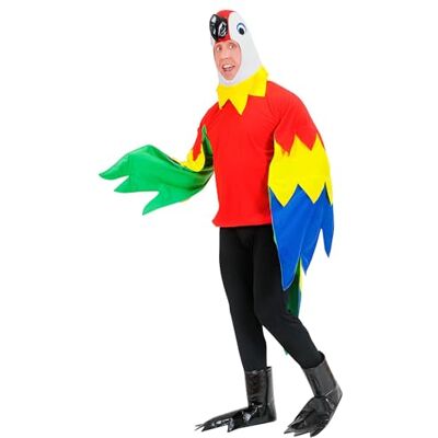 W WIDMANN MILANO Party Fashion Widmann 71541 – Kostym papegoj, överdel, mask, tass, fågel, djur, karneval, temafest W WIDMANN MILANO Party Fashion Widmann 71541 – Kostym papegoj, överdel, mask, tass, fågel, djur, karneval, temafest