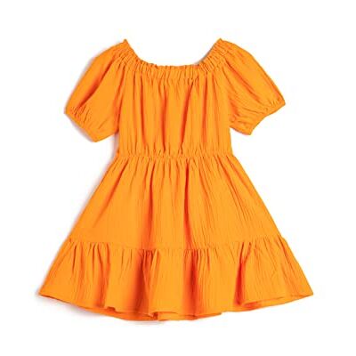 Koton flickor Puff Sleeve Off Shoulder Midi Dress Klänning Koton flickor Puff Sleeve Off Shoulder Midi Dress Klänning