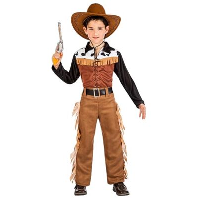 Boland Cowboydräkt för pojkar, 3 delar, kostym för temafester, halloween eller karneval, långt västern Boland Cowboydräkt för pojkar, 3 delar, kostym för temafester, halloween eller karneval, långt västern