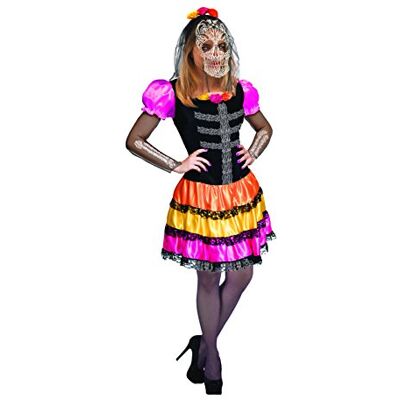 Ciao Skull Flower Lady Dia de los Muertos dress costume disguise fancy dress girl woman adult (One size) Ciao Skull Flower Lady Dia de los Muertos dress costume disguise fancy dress girl woman adult (One size)