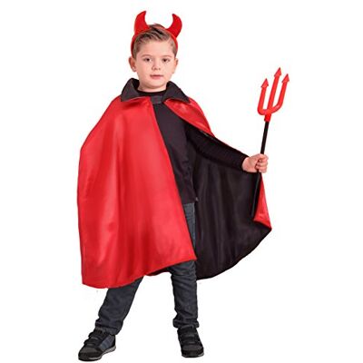 Ciao Disguise kit boy Little Devil/Vampire with reversible cape and accessories (Size 5-10 years) Ciao Disguise kit boy Little Devil/Vampire with reversible cape and accessories (Size 5-10 years)