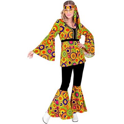 W WIDMANN MILANO Party Fashion – Kostym 70-talet, groovy stil, reggae, hippie, blommaffisch, disco Fever, karnevalkostymer W WIDMANN MILANO Party Fashion – Kostym 70-talet, groovy stil, reggae, hippie, blommaffisch, disco Fever, karnevalkostymer
