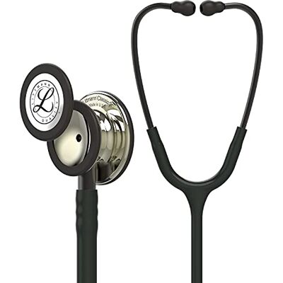 Littmann Classic III Stetoskop, 5861, Svart Slang Champagnefärgat bröststycke i rostfritt stål, rökfärgat skaft och rökfärgad öronbygel Littmann Classic III Stetoskop, 5861, Svart Slang Champagnefärgat bröststycke i rostfritt stål, rökfärgat skaft och rökfärgad öronbygel