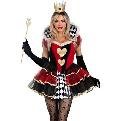 Leg Avenue 87219 10102 2 st Hjärtan Queen of Hearts Halloween-kostym, flerfärgad, M Leg Avenue 87219 10102 2 st Hjärtan Queen of Hearts Halloween-kostym, flerfärgad, M