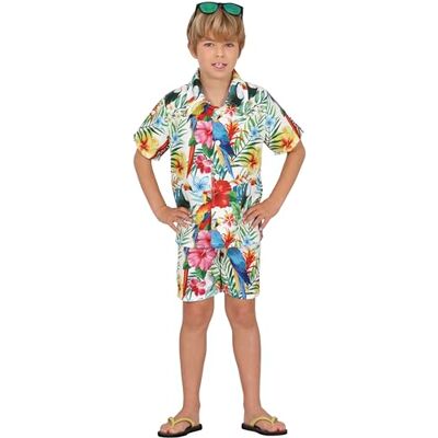 Vitt tropiskt hawaiistil badkläder - Badkläder Vitt tropiskt hawaiistil badkläder - Badkläder