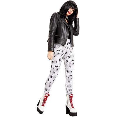 Smiffys 66000M buggtryck leggings XS UK Size 04-06 Vitt Smiffys 66000M buggtryck leggings XS UK Size 04-06 Vitt