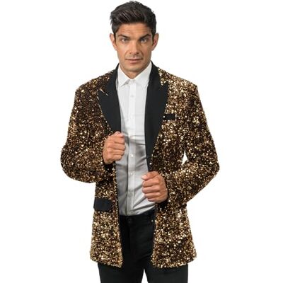 Chaks – paljettjacka, glitterkavaj för festival, karneval, nyårsafton, paljettjacka för showman-kostym Chaks – paljettjacka, glitterkavaj för festival, karneval, nyårsafton, paljettjacka för showman-kostym
