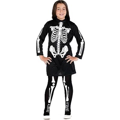 Ciao Skeleton Girl costume disguise fancy dress dress (Size 5-7 years) with printed pantyhose Ciao Skeleton Girl costume disguise fancy dress dress (Size 5-7 years) with printed pantyhose