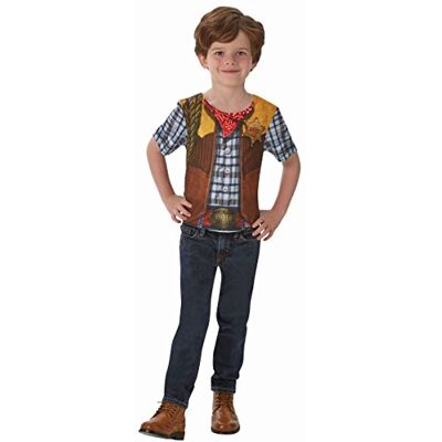Rubie's Rubies – Officiell kostym – cowboy sublimering t-shirt – storlek L – I-630863L Rubie's Rubies – Officiell kostym – cowboy sublimering t-shirt – storlek L – I-630863L