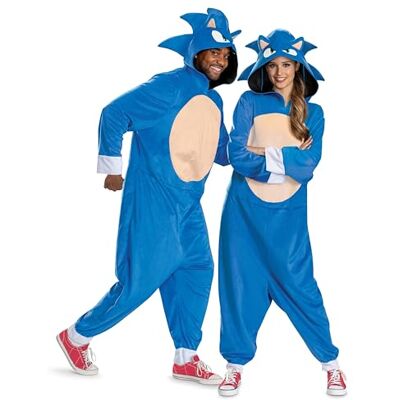 Disguise Sonic Movie Sonic vuxenkostym, officiellt licensierad av , bekväm passform och detaljerad design, vuxen S M Disguise Sonic Movie Sonic vuxenkostym, officiellt licensierad av , bekväm passform och detaljerad design, vuxen S M