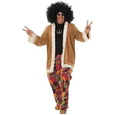 WILBERS & WILBERS 5456 – Kostym hippie, jacka och byxor, flower power outfit, för karneval, festivaler, 60-talet temafest WILBERS & WILBERS 5456 – Kostym hippie, jacka och byxor, flower power outfit, för karneval, festivaler, 60-talet temafest