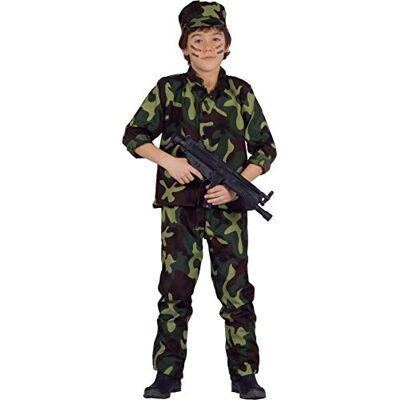 Ciao Militärdräkt för barn, kamouflage, 9–11 år Ciao Militärdräkt för barn, kamouflage, 9–11 år