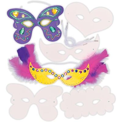 Baker Ross Bager Ross dekorera din egen karneval maskkit (paket med 12) karneval masker för barn att dekorera Baker Ross Bager Ross dekorera din egen karneval maskkit (paket med 12) karneval masker för barn att dekorera