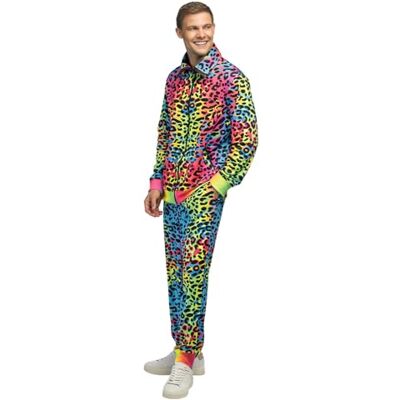 Boland Träningsdräkt för män, leopardkonst, träningsoverall, flerfärgad, XXL, Flerfärgad, XXL Boland Träningsdräkt för män, leopardkonst, träningsoverall, flerfärgad, XXL, Flerfärgad, XXL