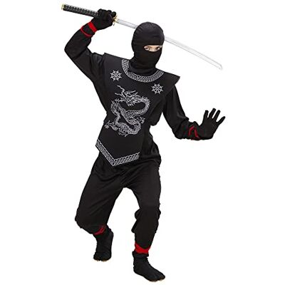 W WIDMANN MILANO Party Fashion – barndräkt svart ninja, samuraj, krigare, fighter, karnevalkostymer W WIDMANN MILANO Party Fashion – barndräkt svart ninja, samuraj, krigare, fighter, karnevalkostymer