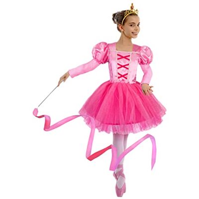 Ciao Ballerina Princess Etoile flickkostym (storlek 3–4 år) med satinband Ciao Ballerina Princess Etoile flickkostym (storlek 3–4 år) med satinband