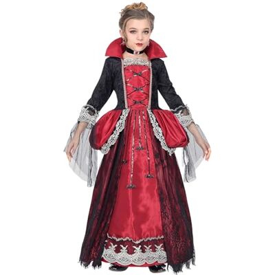 W WIDMANN MILANO Party Fashion Flickor vampyr kostym kostym krinolin krage halloween karneval kostym W WIDMANN MILANO Party Fashion Flickor vampyr kostym kostym krinolin krage halloween karneval kostym