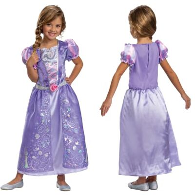 100-årsjubileum Rapunzel maskeradklänning för barn, officiell Disney av förklädnad, vacker skimmer detaljer, bedårande detaljer, för 7-8 år 100-årsjubileum Rapunzel maskeradklänning för barn, officiell Disney av förklädnad, vacker skimmer detaljer, bedårande detaljer, för 7-8 år
