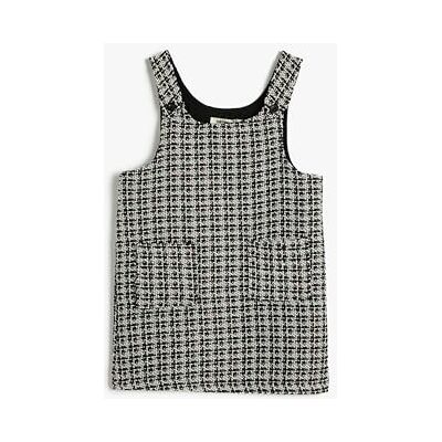 Koton flickor U Neck Sleeveless Pocket Detail Check Dress Klänning Koton flickor U Neck Sleeveless Pocket Detail Check Dress Klänning