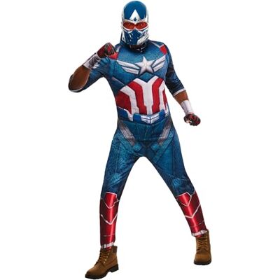 Rubie's Rubies officiella modig nya världen Captain America Deluxe vuxen, maskeraddräkt för vuxna, stor Rubie's Rubies officiella modig nya världen Captain America Deluxe vuxen, maskeraddräkt för vuxna, stor