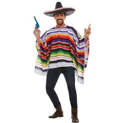 Smiffys Unisex Mexican Poncho. Packaged Smiffys Unisex Mexican Poncho. Packaged