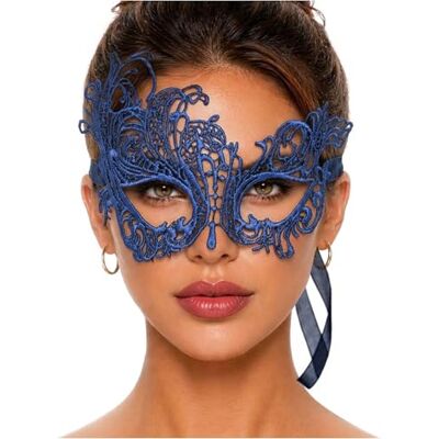 Luxury Mask – Dam fantastisk maskerad spetsmask – spets huvudbonad för vuxna – förklädnad för kostymfest, cosplay och mer, svan lila, en storlek Luxury Mask – Dam fantastisk maskerad spetsmask – spets huvudbonad för vuxna – förklädnad för kostymfest, cosplay och mer, svan lila, en storlek