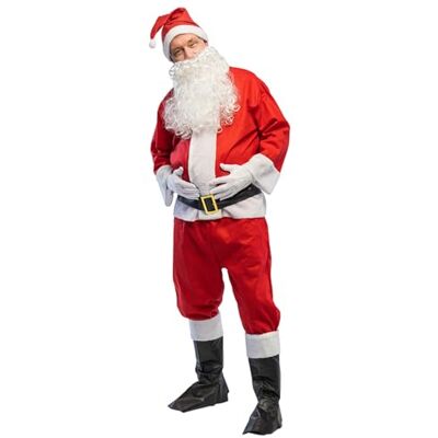 Boland 13333 Jultomtedräkt för vuxna 6 delar, karneval kostym för Saint Nicholas Santa Claus kostym för jul, karneval och temafest Boland 13333 Jultomtedräkt för vuxna 6 delar, karneval kostym för Saint Nicholas Santa Claus kostym för jul, karneval och temafest