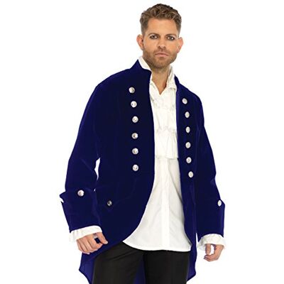 Leg Avenue Long velvet coat Kostüm, blau, Größe: Medium (EUR 38) Leg Avenue Long velvet coat Kostüm, blau, Größe: Medium (EUR 38)