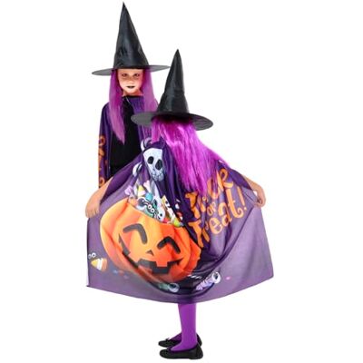Rubie's Rubies Witch Dräkt Trick Eller Deal Kostym För Flickor & Pojkar, Cape & Hatt, Officiell Halloween, Carnival, Fester och Födelsedagar Rubie's Rubies Witch Dräkt Trick Eller Deal Kostym För Flickor & Pojkar, Cape & Hatt, Officiell Halloween, Carnival, Fester och Födelsedagar