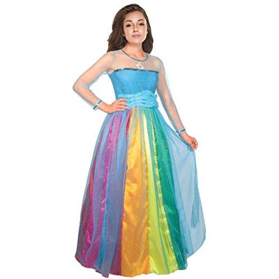 Ciao Barbie Rainbow Princess costume dress disguise official girl woman adult (Size M) Ciao Barbie Rainbow Princess costume dress disguise official girl woman adult (Size M)
