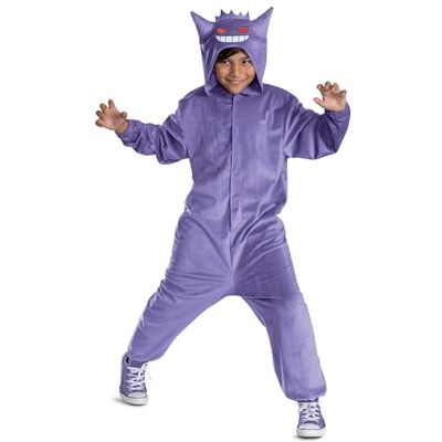 Pokémon Gengar barnkostym, officiellt licensierad av Disguise, bekväm passform och detaljerad design, L 10 till 12 Pokémon Gengar barnkostym, officiellt licensierad av Disguise, bekväm passform och detaljerad design, L 10 till 12