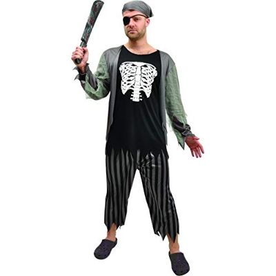Ciao Pirate Skeleton Zombie costume disguise fancy dress man adult (One size 52-54) Ciao Pirate Skeleton Zombie costume disguise fancy dress man adult (One size 52-54)