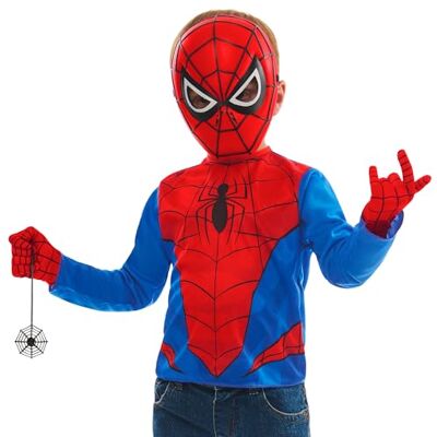 Rubie's Rubies officiella Marvel Spindelmannen utklädningsset barnkostym, barn maskeradklänning, storlek åldrarna 4-6 år Rubie's Rubies officiella Marvel Spindelmannen utklädningsset barnkostym, barn maskeradklänning, storlek åldrarna 4-6 år