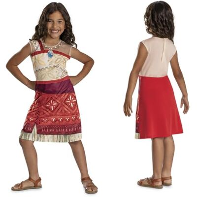 Disney 2 Moana barnkostym, officiellt licensierad av Disguise, bekväm passform och detaljerad design, S 5 till 6 Disney 2 Moana barnkostym, officiellt licensierad av Disguise, bekväm passform och detaljerad design, S 5 till 6