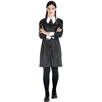 Ciao Wednesday Addams dress costume disguise fancy dress girl official Wednesday (Size 8-10 years) Ciao Wednesday Addams dress costume disguise fancy dress girl official Wednesday (Size 8-10 years)