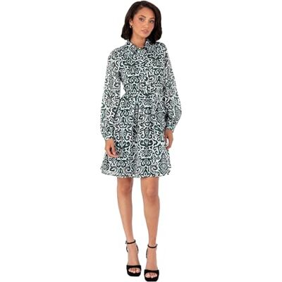 Lovedrobe Damtröja klänning dam mini långärmad punktkrage Lurex Paisley tryck smock skift smart ledig kontorskläder fest, grön 54, Färg: grön, 52 Lovedrobe Damtröja klänning dam mini långärmad punktkrage Lurex Paisley tryck smock skift smart ledig kontorskläder fest, grön 54, Färg: grön, 52