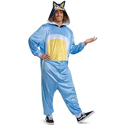 Disguise Förklädnad bluey vuxen bandit kostym, Bandit, Large/XL (42-46) Disguise Förklädnad bluey vuxen bandit kostym, Bandit, Large/XL (42-46)