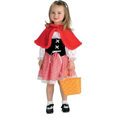 Rubie's Rubies Rödluvan kostym för flickor och pojkar, klänning med röd huva och kappa, officiell Rubies för karneval, Halloween, jul, fester och födelsedagar Rubie's Rubies Rödluvan kostym för flickor och pojkar, klänning med röd huva och kappa, officiell Rubies för karneval, Halloween, jul, fester och födelsedagar
