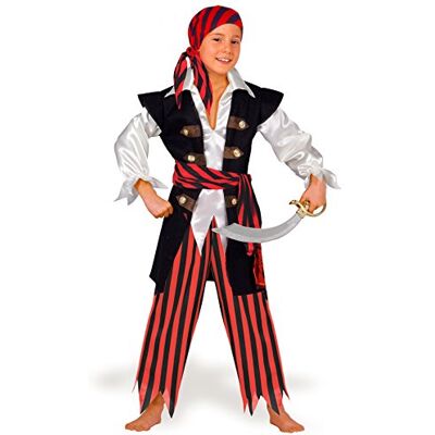 Ciao -Pirata barndräkt (6-8 år), röd/svart/vit, 10185.6-8 Ciao -Pirata barndräkt (6-8 år), röd/svart/vit, 10185.6-8