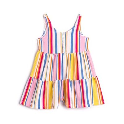 Koton flickor Overalls Straps Button Detail Round Collar Klänning Koton flickor Overalls Straps Button Detail Round Collar Klänning