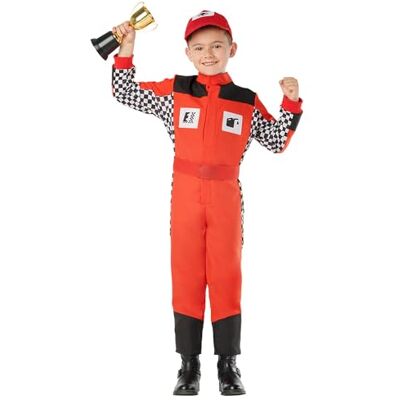 Boland 2-delad tävlingsdräkt för pojkar, tävlingsdräkt, temafest, halloween, karneval, biltävling Boland 2-delad tävlingsdräkt för pojkar, tävlingsdräkt, temafest, halloween, karneval, biltävling