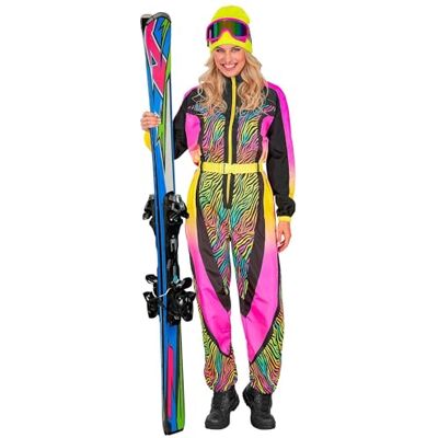 W WIDMANN MILANO Party Fashion – skiddräkt för kvinnor, overall med bälte, djurmönster kostym, för karneval, aprèsskidor och festival W WIDMANN MILANO Party Fashion – skiddräkt för kvinnor, overall med bälte, djurmönster kostym, för karneval, aprèsskidor och festival