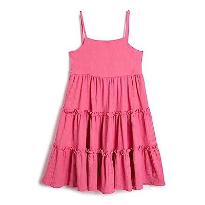Koton flickor Dress Thin Strappy Tiered Ruffle Detail Klänning Koton flickor Dress Thin Strappy Tiered Ruffle Detail Klänning